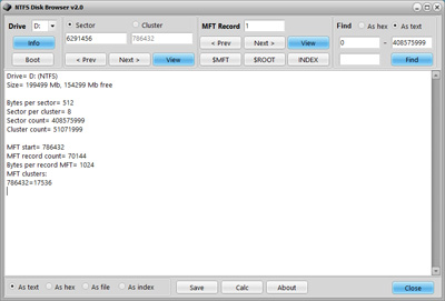 NTFS Disk Explorer - просмотрщик диска для NTFS